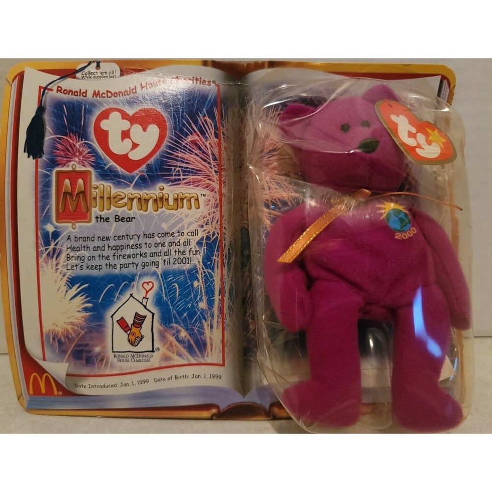 Ty Teenie Beanie Baby (Ronald mcdonald charities) Millenium bear rare